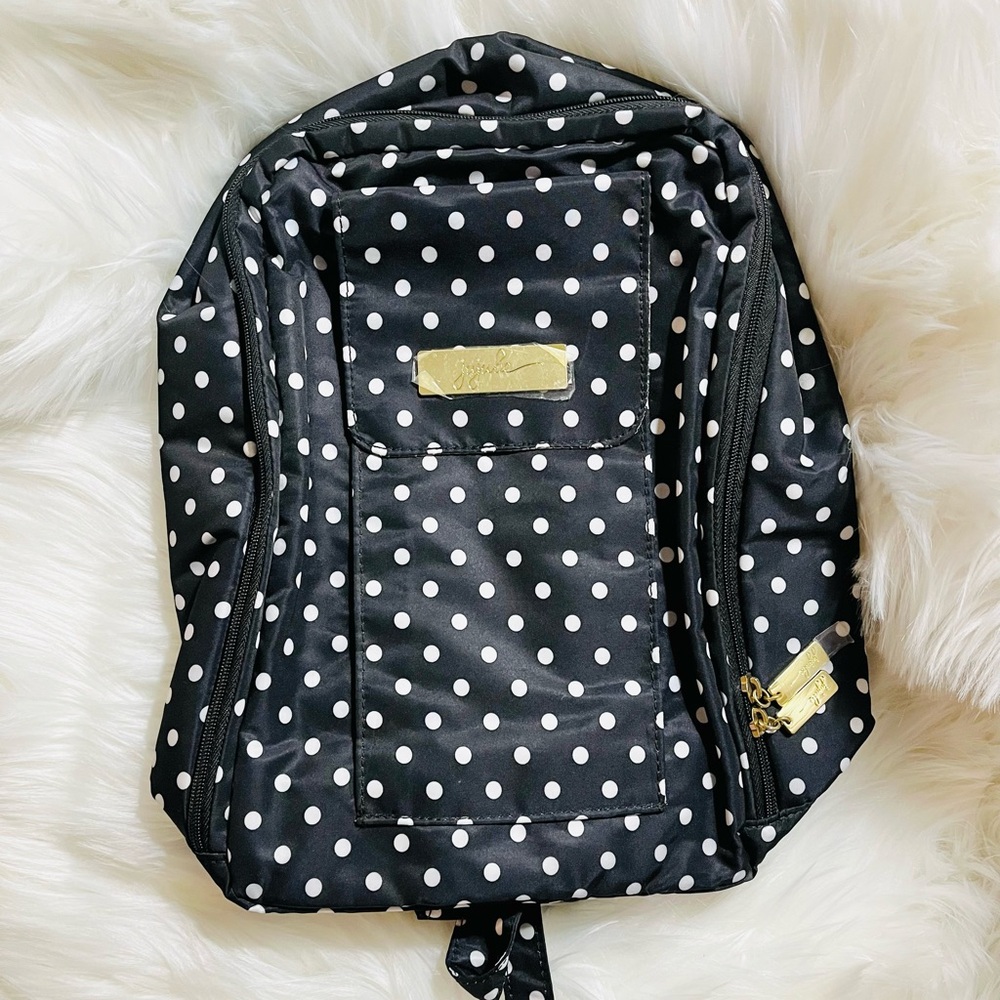 Jujube The Duchess Minibe Black Polka Dot Mini Backpack Purse (Retired Print)